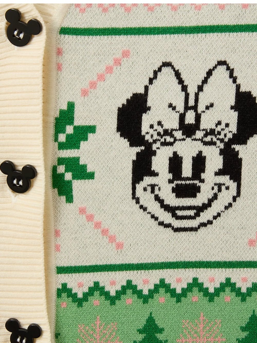 NEW Mickey Mouse and Friends Holiday Cardigan Sweater - Picture 4 of 12